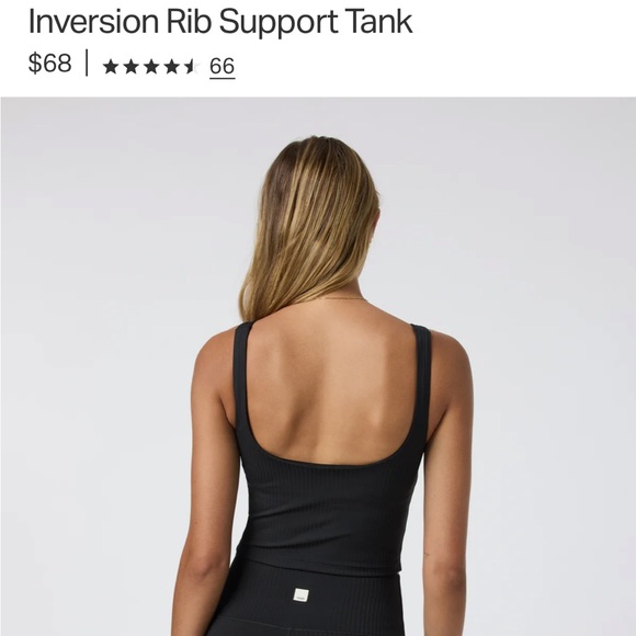 Vuori Inversion Rib Support Tank - Black Size Small - Picture 4 of 10